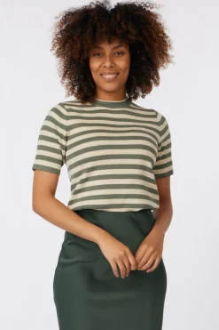 Hot Object Trui Ester New Laurel Wreath Stripes:Sandshell