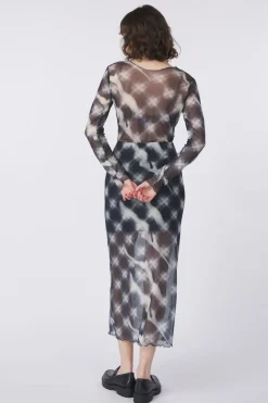 Online Object T-Shirt Montana Mesh Black Grey Check