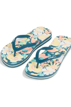 Hot O'Neill Slippers Profile Graphic Blue Santa Monica