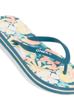 Hot O'Neill Slippers Profile Graphic Blue Santa Monica