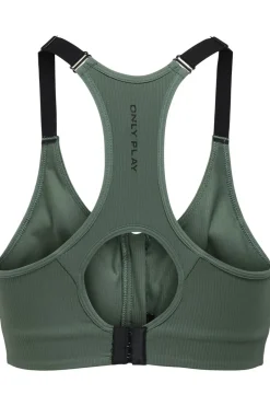 Clearance Only Play Sport Bh Onpjana-3 Zip Sports Bra Duck Green