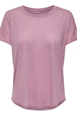 New Only Play T-Shirt Onpaub-Bia On Ss Bat Curved Bn Tee Lilas