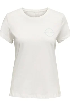 Discount Only Play T-Shirt Onppica Life On Ss Reg Jrs Tee Cloud Dancer