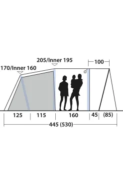 Outlet Outwell Tent Monterey 5 Air Blue