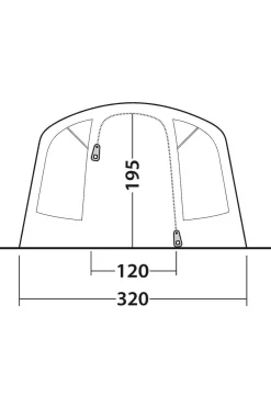 Outlet Outwell Tent Monterey 5 Air Blue