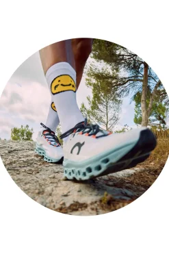 Clearance Pacific and Co Sportsokken Smile Run White