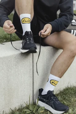 Clearance Pacific and Co Sportsokken Smile Run White