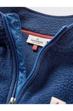 Sale Passenger Clothing ltd Fleece Tripper 2.0 Full Zip Recycled Sherpa Navy