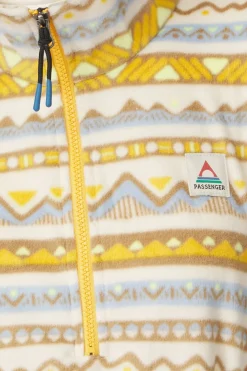 Hot Passenger Clothing ltd Fleece Ayla Recycled Polar 1/4 Zip Mountain Geo Birch