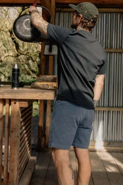 Online Passenger Clothing ltd Short Topanga Recycled Cord Stone Blue