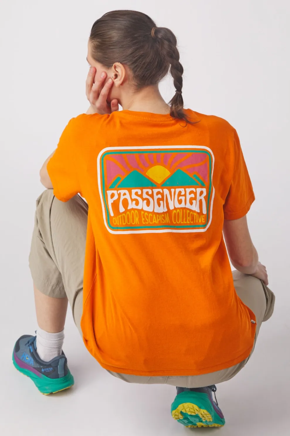 T-Shirt Golden Hour Recycled Cotton Oversized T-Shirt-Passenger Clothing ltd Hot