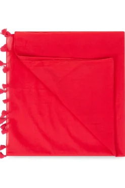 New Pastunette Pareo Sarong With Tassels Red