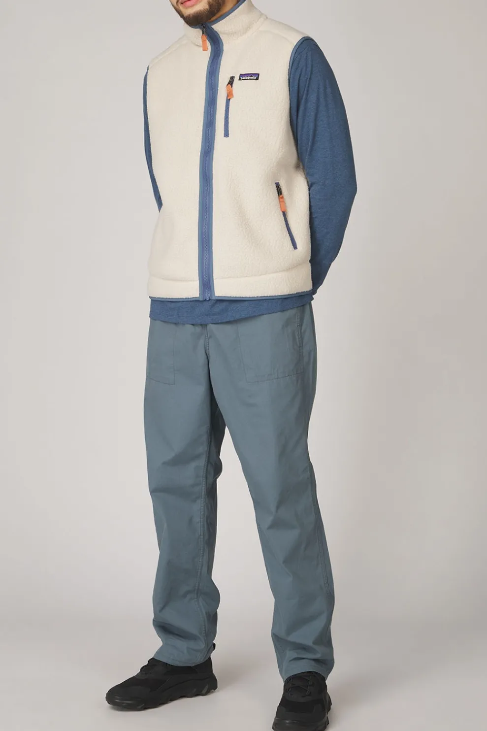 Discount Patagonia Bodywarmer Retro Pile Vest Dark Natural Utility Blue