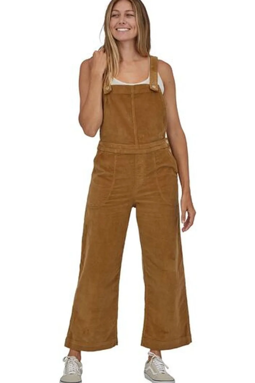 Online Patagonia Broek Stand Up Cropped Corduroy Overalls Nest Brown