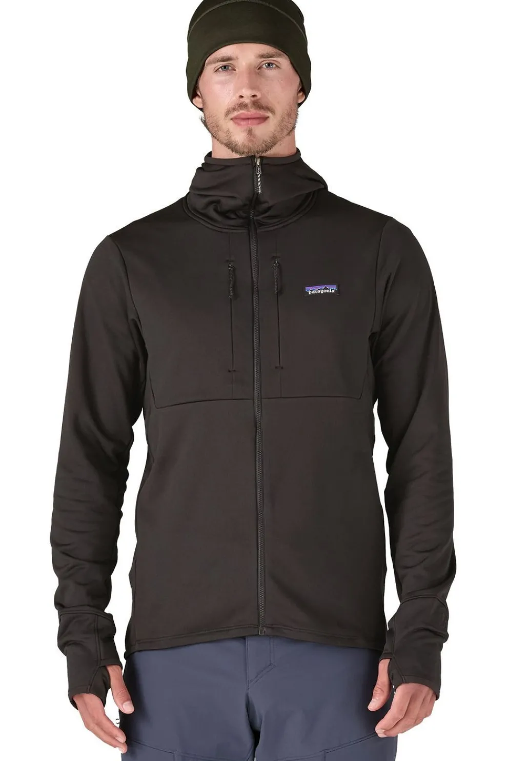 Clearance Patagonia Fleece M'S R1 Thermal Full-Zip Hoody Black