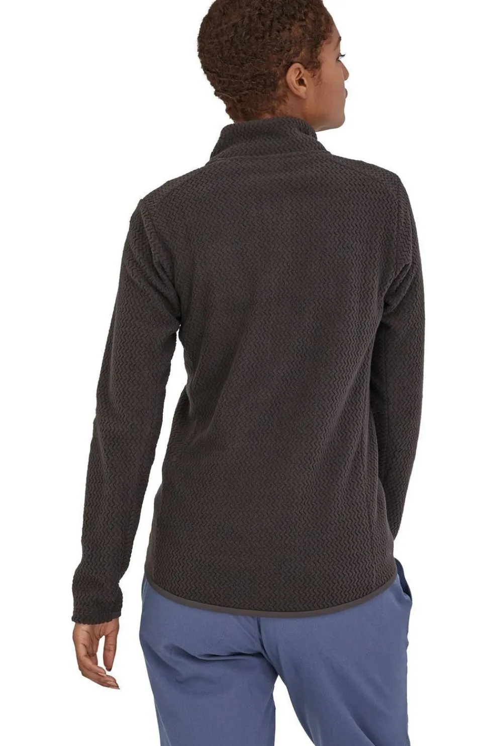 Fashion Patagonia Fleece R1 Air Zip Neck Black