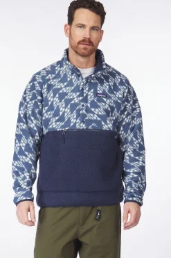 Fashion Patagonia Fleece Retro Pile 1/2 Snap P/O New Navy