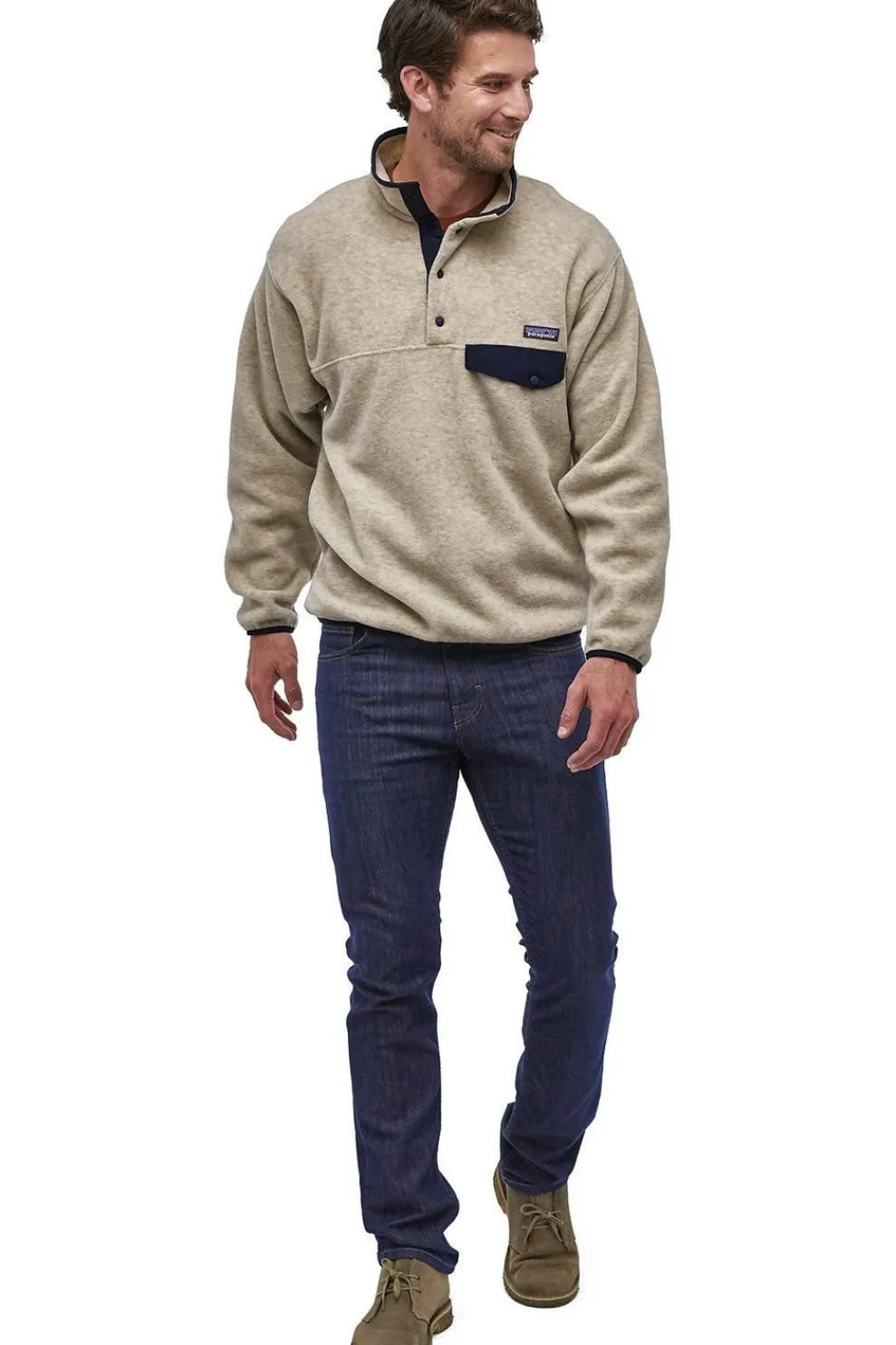 Discount Patagonia Trui Synch Snap-T P/O Oatmeal Heather
