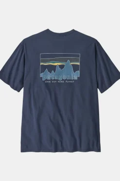 Sale Patagonia T-Shirt 73 Skyline Organic New Navy