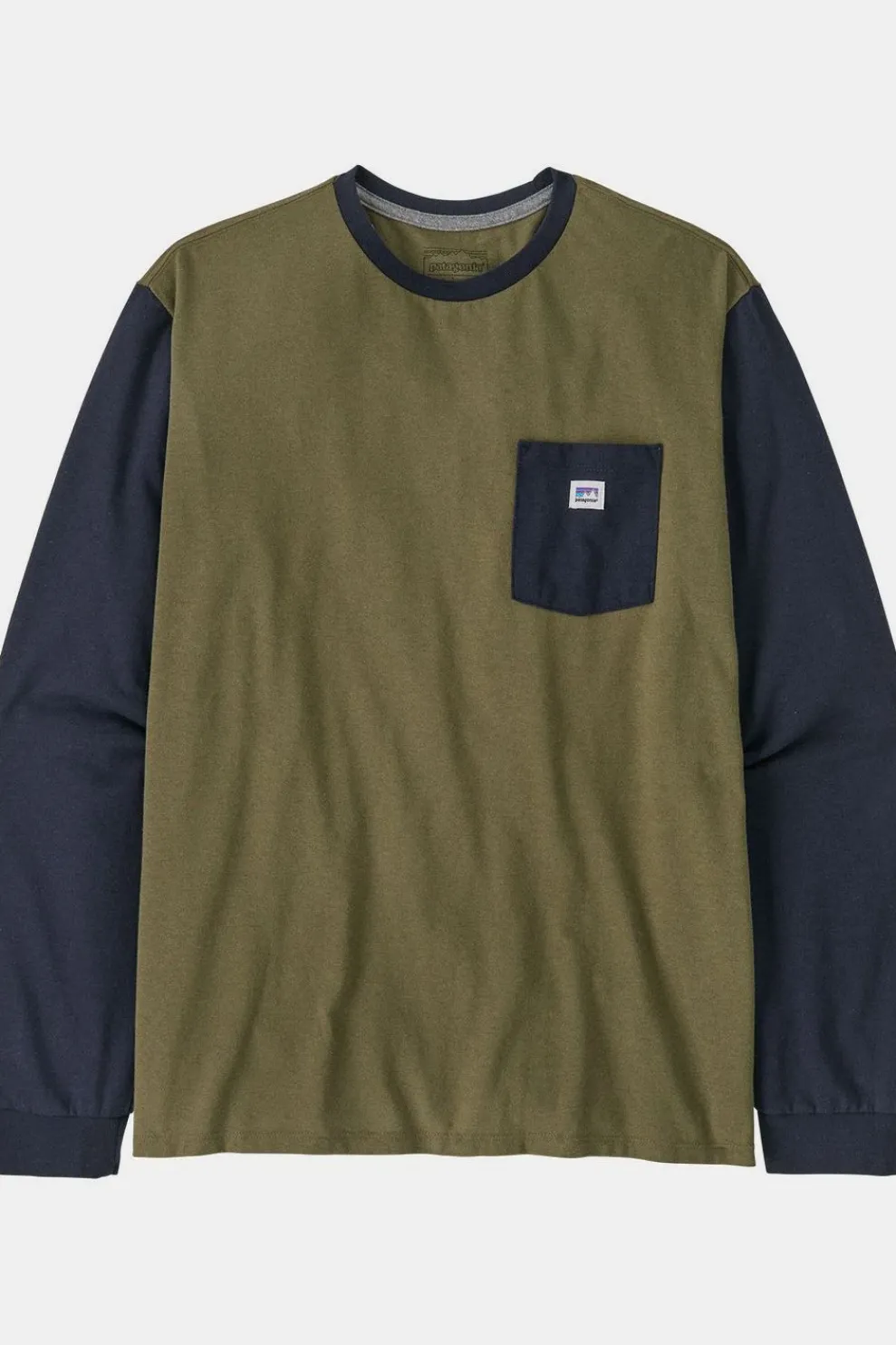Sale Patagonia T-Shirt L/S Shop Sticker Pocket Responsibili-Tee Tent Green
