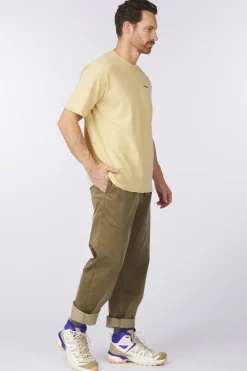 Clearance Patagonia T-Shirt P6 Logo Responsibilitee Beeswax Tan