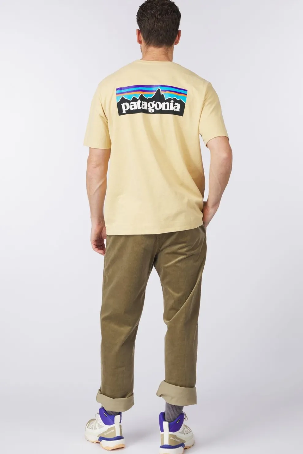 Clearance Patagonia T-Shirt P6 Logo Responsibilitee Beeswax Tan