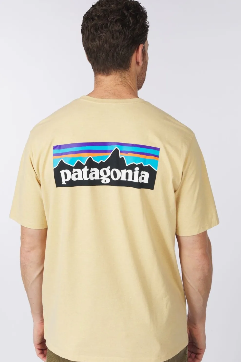 Clearance Patagonia T-Shirt P6 Logo Responsibilitee Beeswax Tan