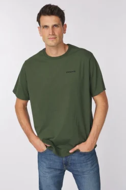 Sale Patagonia T-Shirt P6 Logo Responsibilitee Torrey Pine Green