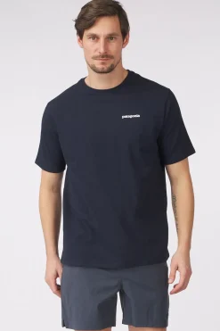 New Patagonia T-Shirt P6 Logo Responsibilitee New Navy