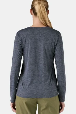 Online Patagonia W'S L/S Cap Cool Daily Shirt Smolder Blue Light Smolder Blue X-Dye