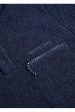 Discount Peak Performance Fleece M Fleece Snap T-Neck Blue Shadow