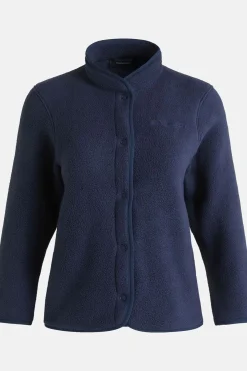 Online Peak Performance Fleece W Fleece Snap Cardigan Blue Shadow