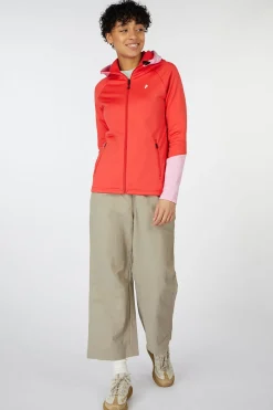 Online Peak Performance Fleece W Rider Zip Hood Brilliant Red/Morning Dew/