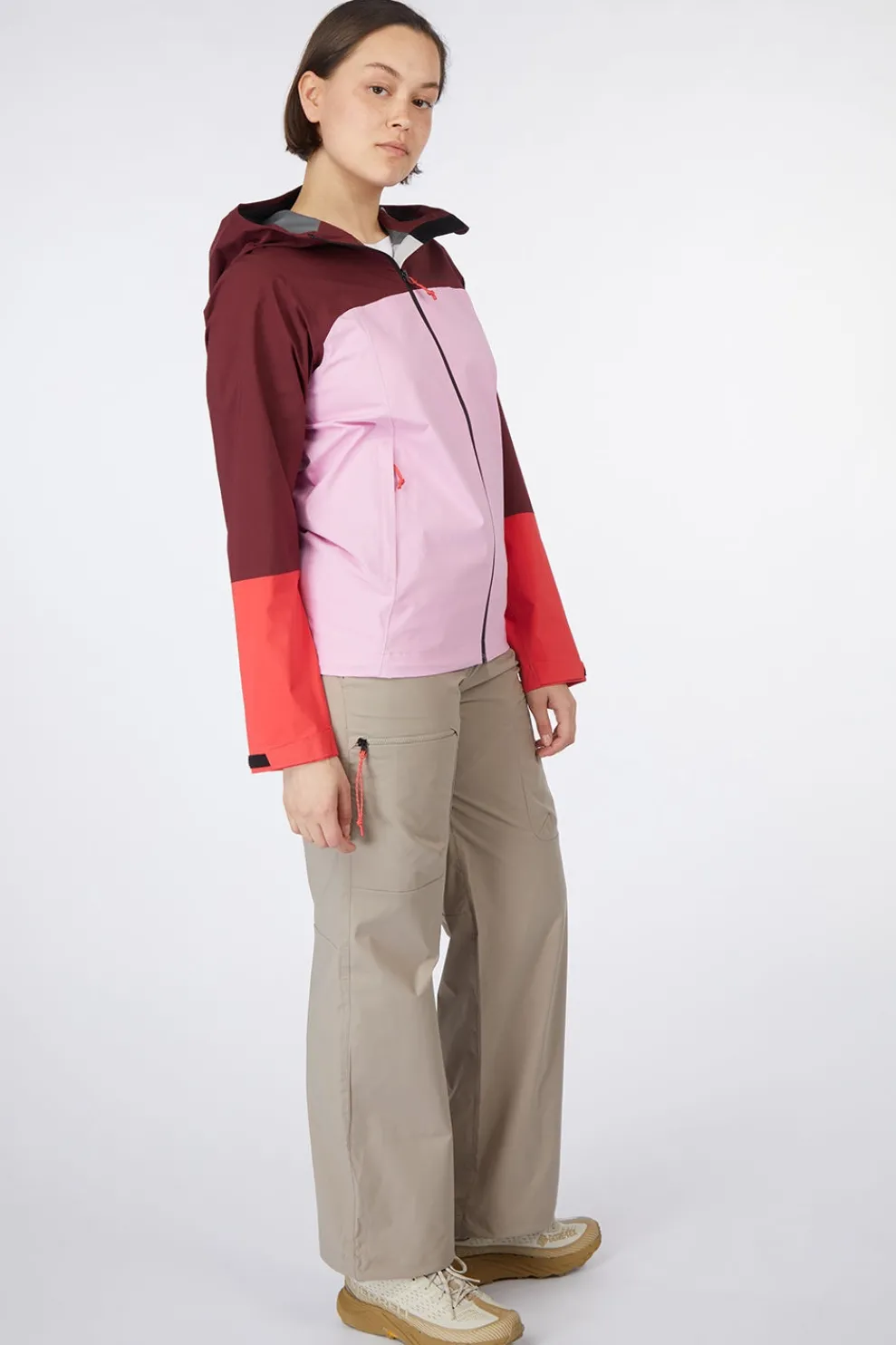 Hot Peak Performance Regenjas W Trail Hipe Shell Jacket Obscure/Morning Dew/Brilliant Red