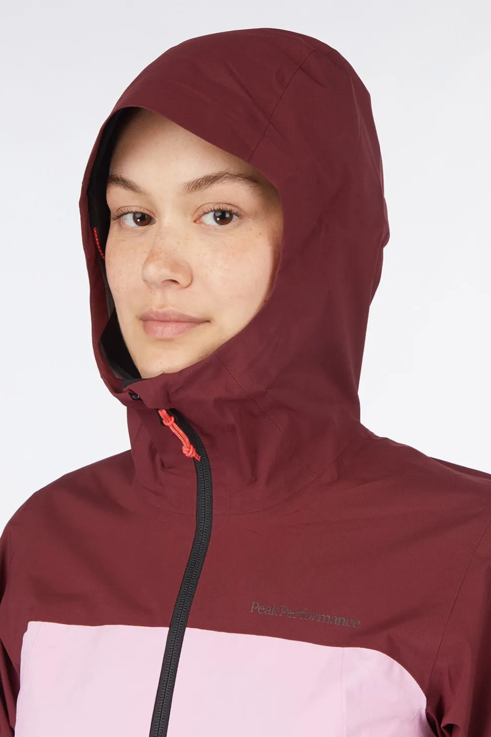 Hot Peak Performance Regenjas W Trail Hipe Shell Jacket Obscure/Morning Dew/Brilliant Red