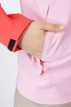 Hot Peak Performance Regenjas W Trail Hipe Shell Jacket Obscure/Morning Dew/Brilliant Red