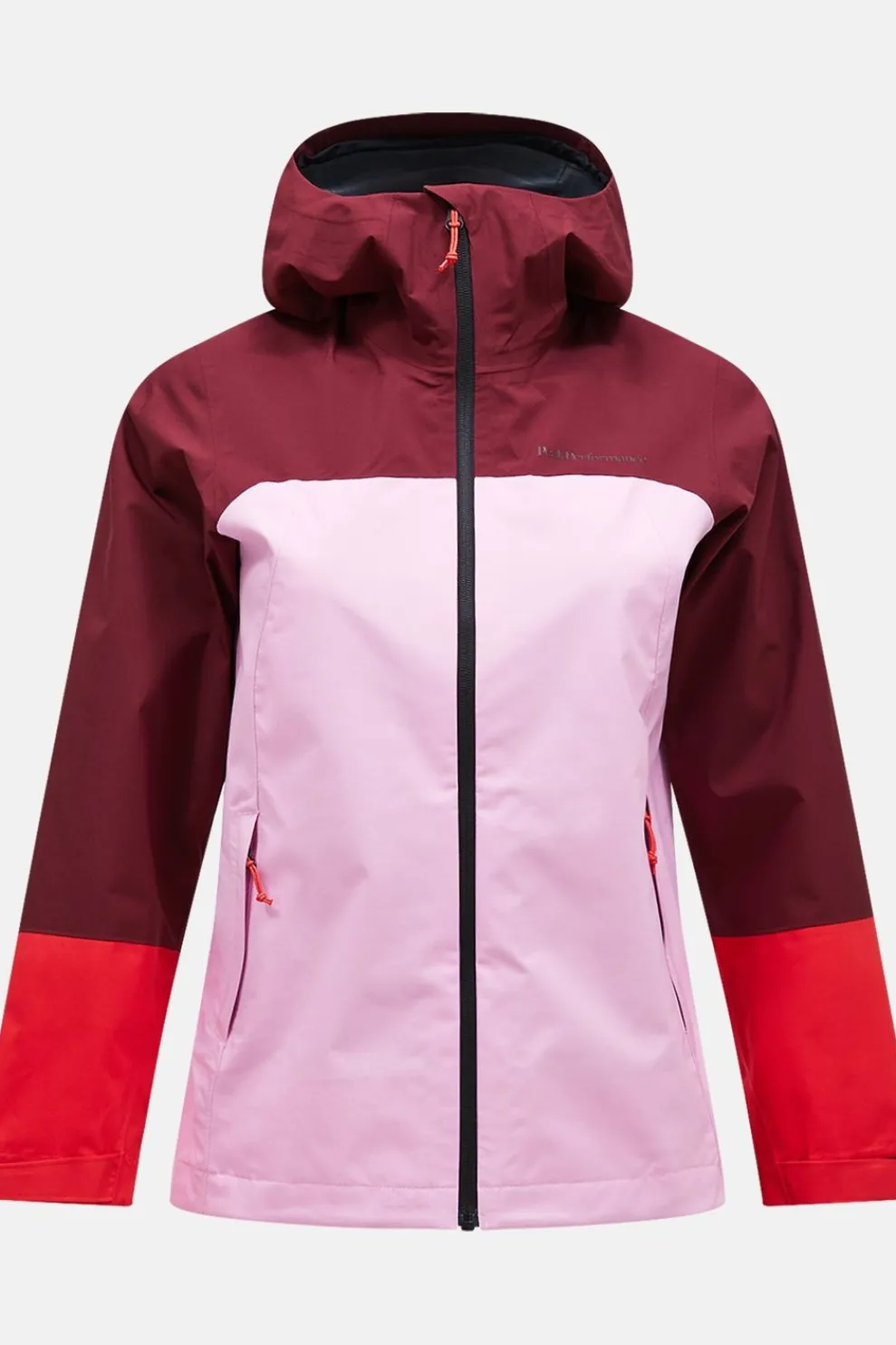 Hot Peak Performance Regenjas W Trail Hipe Shell Jacket Obscure/Morning Dew/Brilliant Red