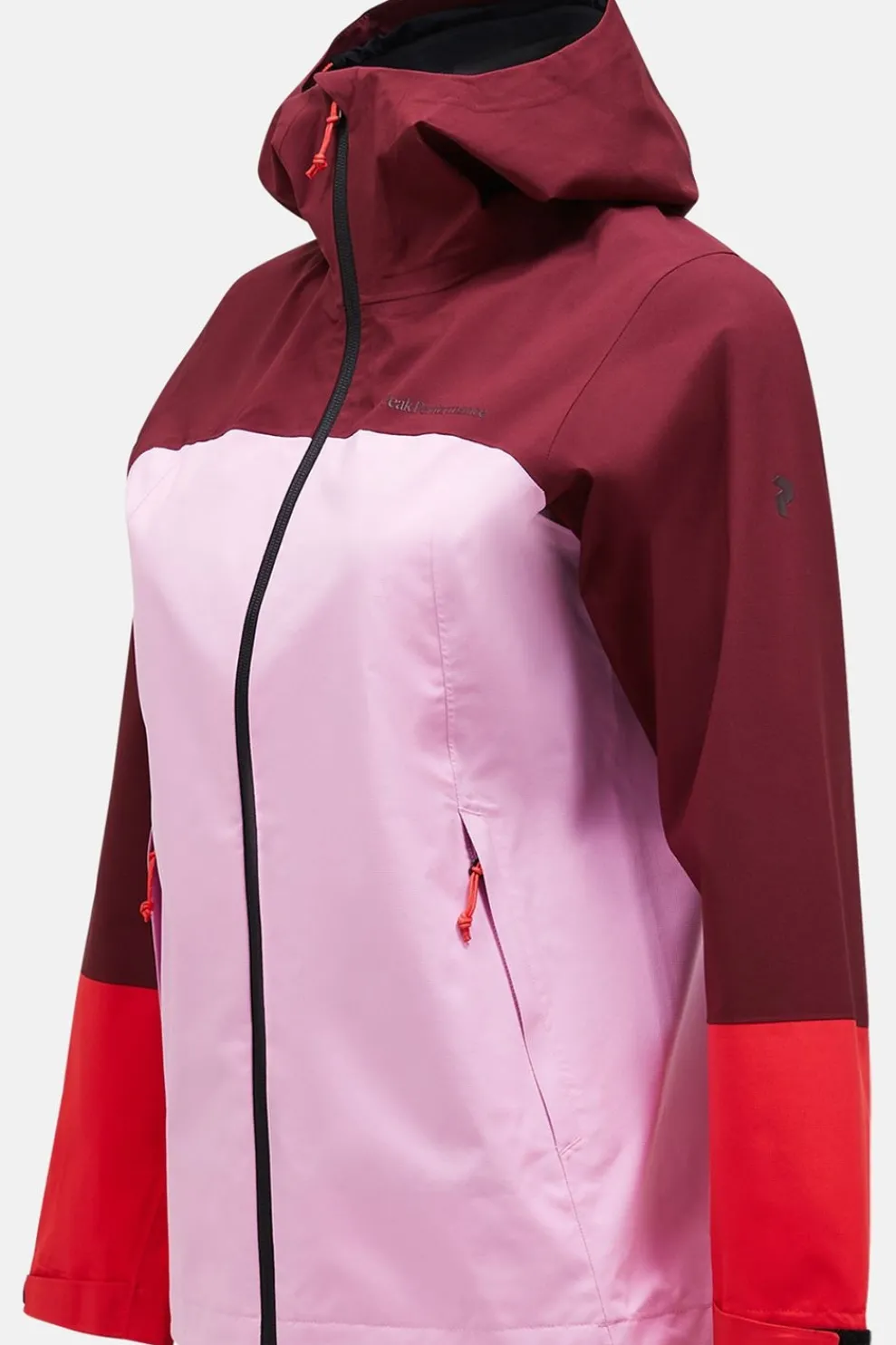 Hot Peak Performance Regenjas W Trail Hipe Shell Jacket Obscure/Morning Dew/Brilliant Red