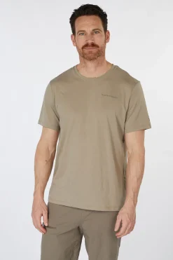 New Peak Performance T-Shirt M Explore Logo Tee Avid Beige