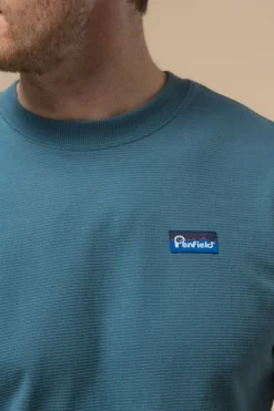 Fashion Penfield T-Shirt Ripple Textured Jersey S/S T-Shirt Blue Fusion