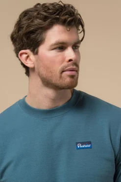 Fashion Penfield T-Shirt Ripple Textured Jersey S/S T-Shirt Blue Fusion