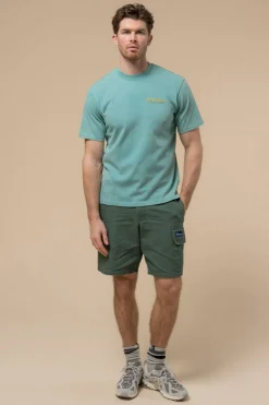 Discount Penfield T-Shirt Whale Scene Back Graphic S/S T-Shirt Dusty Turquoise