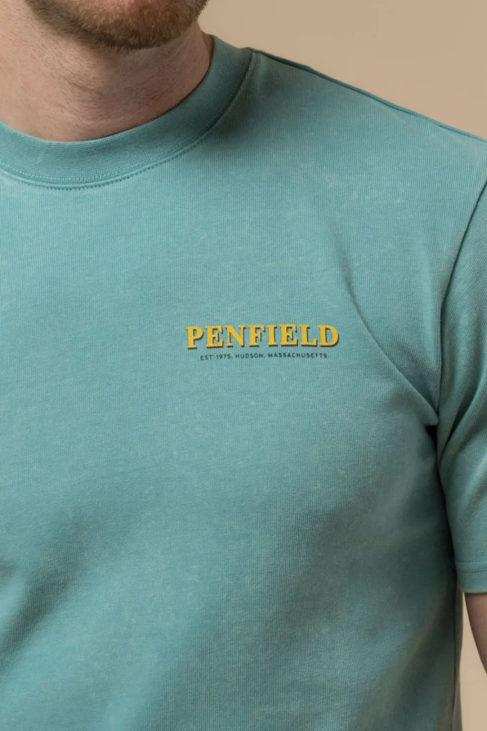 Discount Penfield T-Shirt Whale Scene Back Graphic S/S T-Shirt Dusty Turquoise