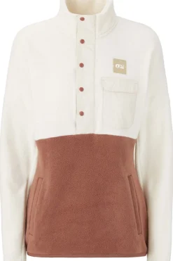 Clearance Picture Organic Clothing Fleec Womens Arcca 1/4 D Smoke White