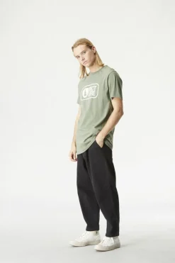 Discount Picture Organic Clothing T-Shirt Basement Yoma Tee Green Spray