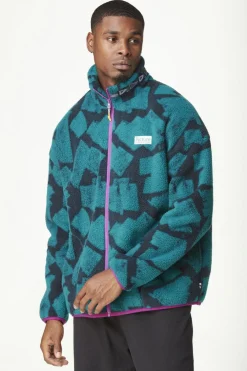 Fashion Picture Organic Clothing Fleece Bremick Zip Brush Print