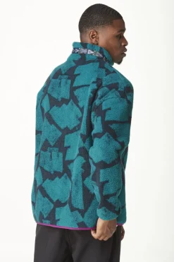 Fashion Picture Organic Clothing Fleece Bremick Zip Brush Print