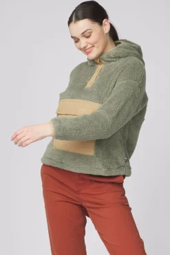 Clearance Picture Organic Clothing Fleece Darie 1/4 Hoodie Shadow