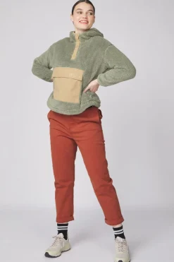 Clearance Picture Organic Clothing Fleece Darie 1/4 Hoodie Shadow