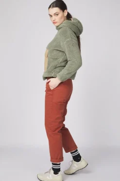 Clearance Picture Organic Clothing Fleece Darie 1/4 Hoodie Shadow